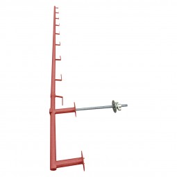 Ecrou 3 ailettes base 65 mm pour tige Ø17mm