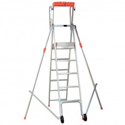 Plate-forme de travail roulante aluminium  - pir 3 marches