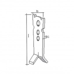 Ancre plate de relevage 1.4 T Lg 200 mm Noire