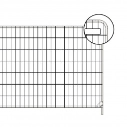 Clôture mobile grillagée 4 barres - ARRONDIE