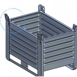 Caisse de rangement métallique en acier galvanisé