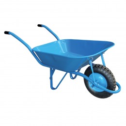 Brouette 85 L Bleue - roue gonflable