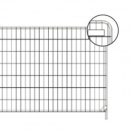 Clôture mobile grillagée 4 barres - ARRONDIE