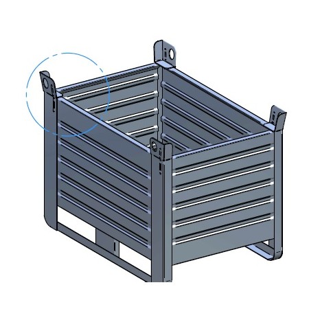 Caisse de rangement métallique en acier galvanisé - Cofrasud
